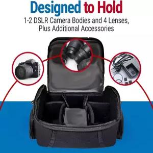 비드프로 DSLR 및 비디오 카메라 가젯 백 - 대형 보호 케이스 대부분의 브랜드와 호환되는 패딩 디바이더