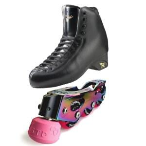 레스텔 스케이트 - STD 및 휠 리스포트 일렉트라 블랙+STD 스타라이트 프로페셔널 인라인 피겨