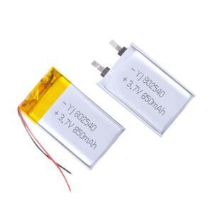블루투스 헤드셋 미용 기기 셀카봉 스프레이 등 3.7V 850mAh 폴리머 리튬 LiPo 충전식 배터리 802540