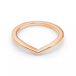 판도라 186314 샤이닝 위시본 로즈 반지