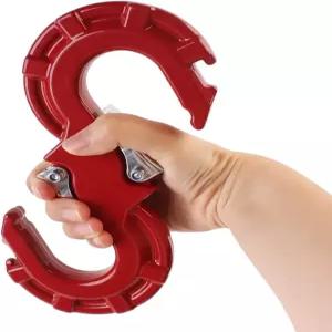 ATENGIDR 퀵 릴리스 S-Hook 오프로드 복구용 3/8인치 견인 후크 섀클 33000파운드 SUV용 G80 헤비 듀티