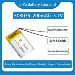 3.7V 500mAh 503035 자동차 레코더 GPS 네비게이션 VR 플레이어 MP3 DVD용 충전식 리튬 폴리머 배터리 교체