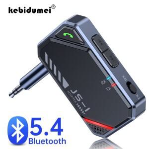 Bluetooth 5.4 2 IN 1 오디오 수신기 송신기 무선 어댑터 3.5mm AUX 차량용 음악 Aux 헤드폰 핸즈프리