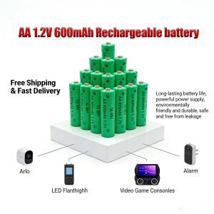 1.2V AA 600mAh Ni-MH 충전식 배터리 태양광 정원등 시계 전기 면도기 마우스용 고용량 셀