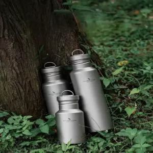 등산 수통 티타늄 하이킹 보틀 플라스크 야외 백패킹 캠핑 휴대용 워터