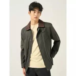 [매장정품] 빈폴 (양말) 25FW 넥배색 필드 점퍼 - 카키(BC5837C03H)