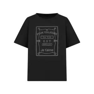 샤트렌 레터링 박스 프린트 라운드넥 티셔츠_HCEMTS801