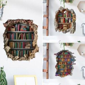 책장 서적 스티커 디자인스티커 시트지 그래픽스티커 벽지 캘리그라 티커