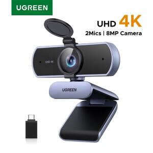 UGREEN 4K FHD 1080P 웹캠 8MP PC용 PDAF 자동 초점 듀얼 AI 노이즈 캔슬링 마이크 줌/팀/구글 미팅용 카메