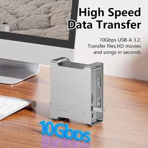 Mac Mini M4 알루미늄 합금 케이스 (방열 스탠드 포함) 방진 충격 방지 보호 Pc Accessorie