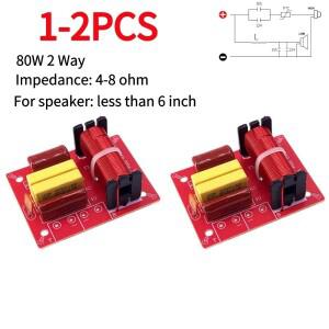 스피커 주파수 분배기 스테레오 크로스오버 WEAH-234 80W 2 웨이 오디오 고음 저음 필터