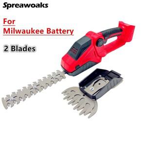 밀워키 18v 배터리 헤지 트리머 2 IN 1 무선 잔디 가위 관목 전기 잡초 깎는 기계 가지 치기 전동 공구