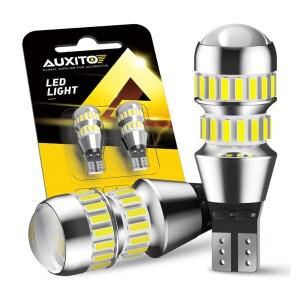 호환상품 AUXITO 2Pcs 2000LM T15 LED 램프 빛 W16W Canbus 오류 없음 4014 42-SMD 912 921 전구 자동차 백
