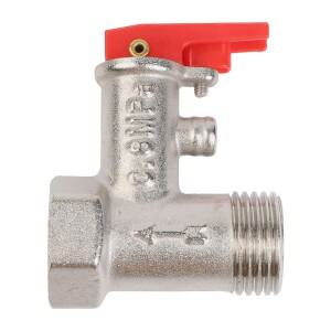 호환상품 1개 전기 온수기 안전 밸브 압력 해제 보일러 1/2인치 나사형 황동 조절식 체크