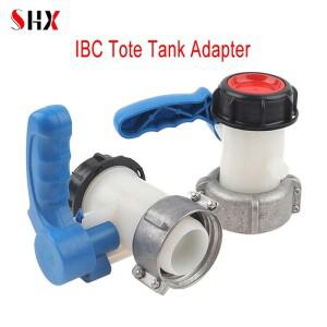 호환상품 두꺼운 버터플라이 밸브 IBC 탱크 커넥터 정원 호스 어댑터 컨테이너 배출구 제어 도구 볼 DN40 D