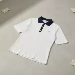 헤지스레이디스 26SS HSTS-6B401 카라배색 골지 반팔 폴로 셔츠 1301710