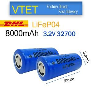 2026   LiFeP04 3.2V 32700 8000mAh 충전식 배터리 8.0Ah 50A 전문가용 리튬 인산철 전원