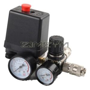 호환상품 220V/380V 공기 압축기 펌프 압력 제어 스위치 게이지가 있는 4 포트 릴리프 조절기 밸브