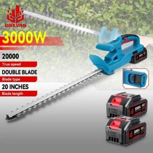 ONEVAN 3000W 전기 울타리 트리머 20인치 20000RPM 잔디 깎는 기계 정원 조경 가지치기 리튬 이온 배터리