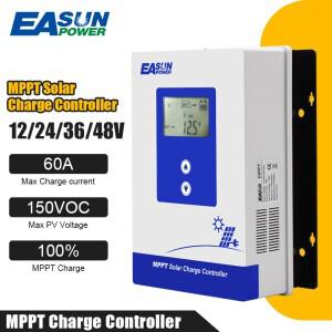 MPPT 60A 태양열 충전 컨트롤러 12V/24V/36V/48V 자동 최대 PV 190VDC 납산 리튬 배터리 방전 패널