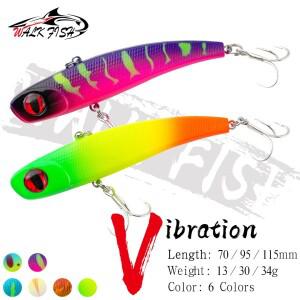 WALK FISH 1PCS  VIB 미끼 13g 24g 30g 34g 낚시 겨울 얼음 싱킹 인공 Swimbait Rattlin 일본 후크