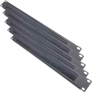 차오유방 5팩 1U 브러시 케이블 매니저 수평 랙 마운트 관리 스트립 패널 19인치 서버 또는 네트워크