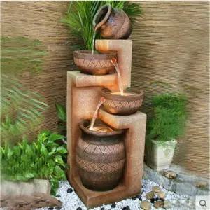 항아리 분수대 실내 분수 대형 워터 카페 장식 조경
