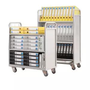 병원차트 카트 서류 운반 북트레일러 도서 핸드 정리