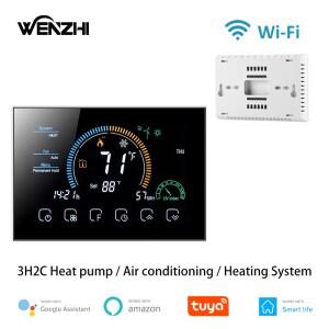 Wifi 3H2C 히트 펌프 컨트롤러 시스템 온도 조절기 터치 디지털 프로그래밍 에어컨 스마트 라이프 Tuya Ale