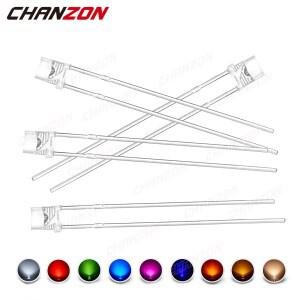 100pcs 3mm LED 다이오드 플랫 탑  화이트 레드 그린 블루 UV 퍼플 옐로우 오렌지 핑크 2V 3V 방출 라이트