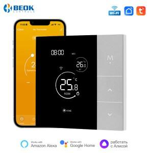 Beok 스마트 라이프 와이파이 온도조절기 바닥 난방 시스템 가스 보일러 투야 온도 컨트롤러 구글 홈 앨리