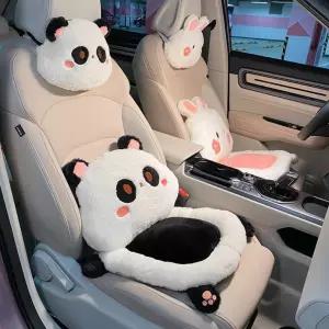 YISLEND 3PCS 카시트 쿠션 요추 지지대 베개 및 목 귀여운 헤드레스트 등받이 운전 피로 사무용 의자 트럭