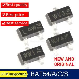 10PCS  BAT54 S PMBT3904 3906 2222 2907 BC847 857 마킹 L4W WV3 WW1 WV4 A1W T2P SOT23 SMD 삼극관 신규