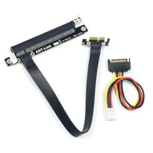 Gen3.0 PCIe 라이저 카드 1x-16x 어댑터 USB 필요 없음 전원 케이블 포함 PCI-E x1 GPU 추가 컴퓨터용