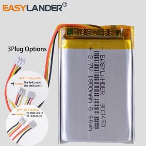 실리콘 와이어 3.7V 1800mAh 803450 JST1.25mm 3Pin 리튬 Lipo 폴리머 배터리 스피커 무선 헤드셋 Corsair