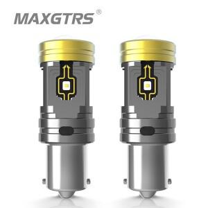 2x 고출력 1156 LED 전구 3838 칩 BA15S P21W S25 7440 Canbus 6000K 후진등 후미등 방향 지시등