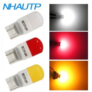 NHAUTP 2Pcs 세라믹 T20 LED 전구 3030-SMD 7440 W21/5W 램프 자동차 브레이크/회전 신호/역방향 조명 DRL