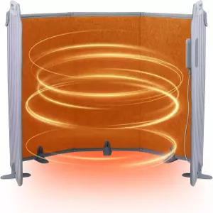 사무실용 언더 데스크 히터 접이식 풋 워머 12시간 타이머 및 8열 레벨 다리 발 발목용 휴대용 공간