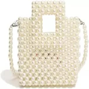 미니 립스틱 핸드백 진주 여성 가방 크로스바디 비즈 봄과 여름 올매치 여성용 숄더백 웨딩 브라이덜 파티