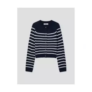 매장정품 에잇세컨즈 8SECONDS 스트라이프 크랍 카디건 네이비 35615AWM3R 676006