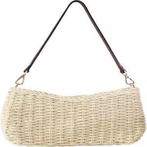 작고 귀여운 브라이코나 미니 빨대 가방 가벼운 필수품을 위한 여름 비치 보헤미안 휴가 봉투 지갑