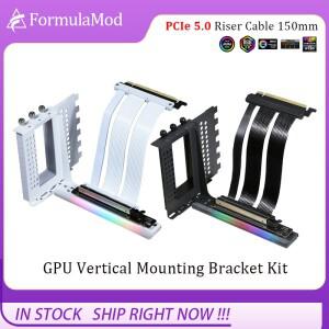 Formulamod GPU 수직 장착 브래킷 키트 PCIe 5.0 X16 라이저 케이블 150mm 그래픽 카드 조향