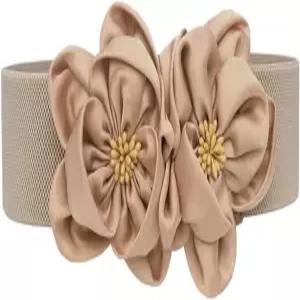 ALAIX 여성용 와이드 벨트 스트레치 청키 허리 드레스 빅 플라워 신치 탄력