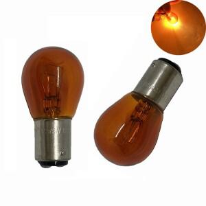 호환상품 1156 앰버 BAY15D BA15S P21W 할로겐 램프 자동차 정지 라이트 브레이크 전구 표시등 DC12V 2개