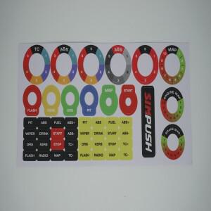 SIMPUSH SIM 레이싱 스티어링 휠 스티커