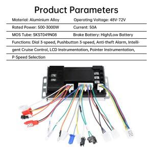 48V 60V 72V 50A 사인파 전기 자전거 컨트롤러 500-3000W 전자 스쿠터 바이크 오토바이 용 범용 브러시리스
