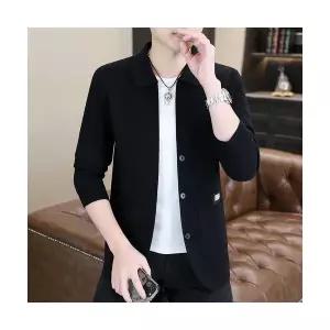 남성용 칼라넥 봄가을 숄카라 와펜 카디건 스웨터 패션 캐주얼 긴팔 CH3