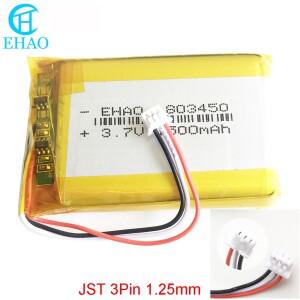 1/2/5/10개 3.7V 1500mAh LiPo 충전식 배터리 803450 MP3 DVD 카메라 GPS 노트북 PC용 JST 1.25mm 3핀 플매