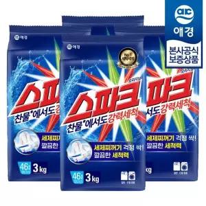 [애경][eTV][애경] 스파크 세탁세제 리필 3kg x4개[35795651]