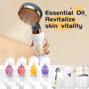 샤워 헤드 필터 욕실 액세서리 경수 비타민 C 교체 카트리지 염소 불소 중금속 제거